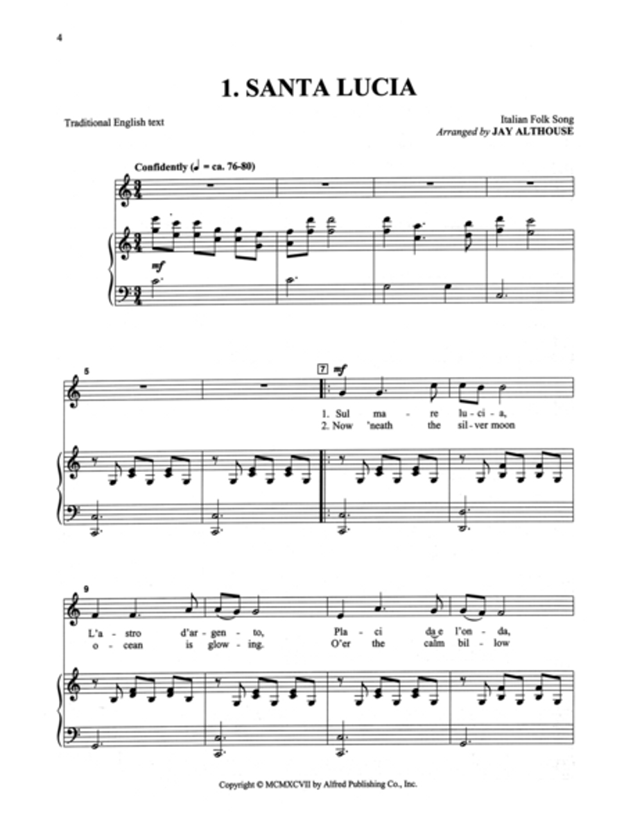 International Folk Songs for Solo Singers Voice scores gallery preview page 3