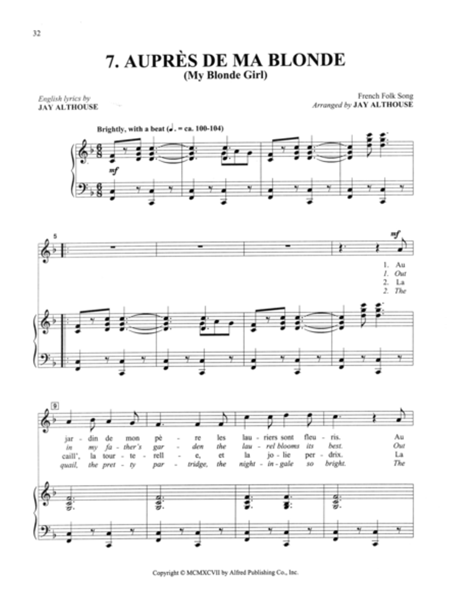 International Folk Songs for Solo Singers Voice scores gallery preview page 4