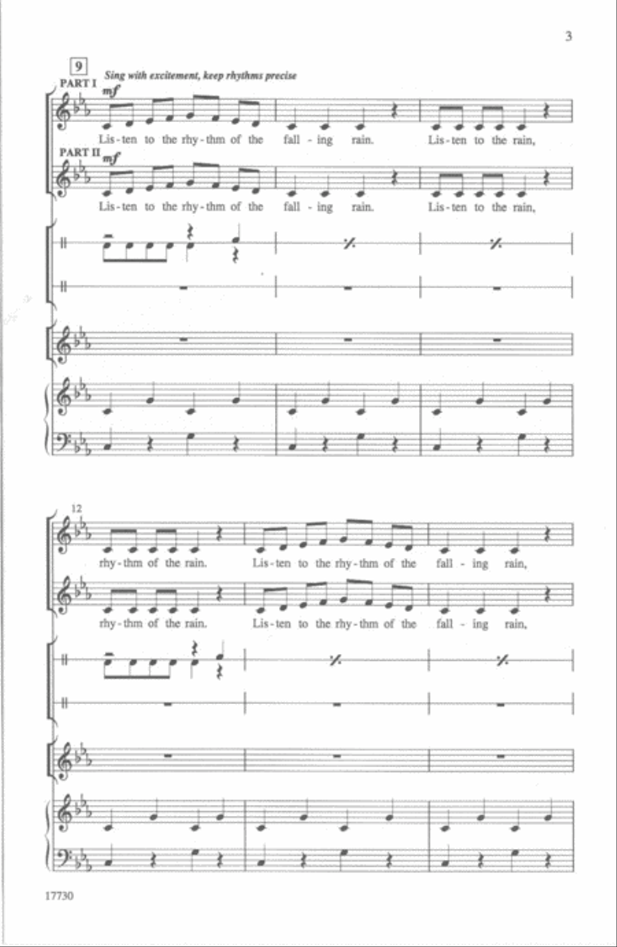 Rhythm of the Rain Rhythm of the Rain 2-Part scores gallery preview page 3