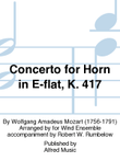 Concerto for Horn in E-flat, K. 417