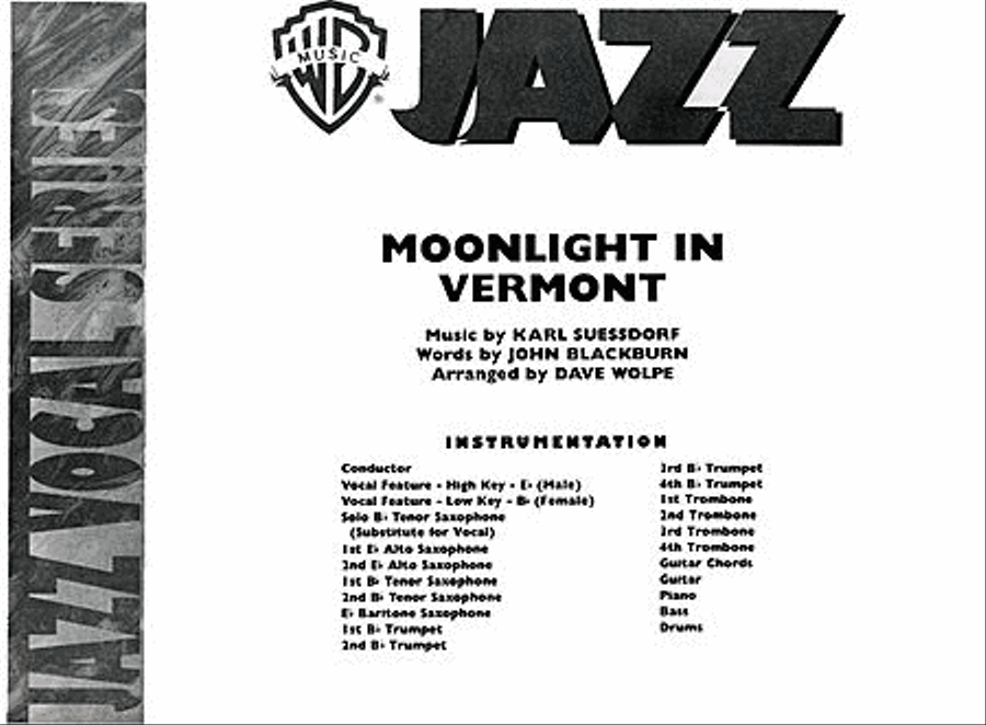 Moonlight in Vermont Voice scores gallery preview page 1
