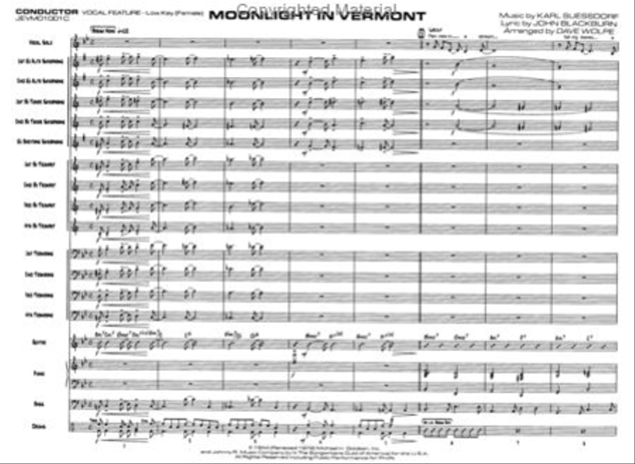 Moonlight in Vermont Voice scores gallery preview page 2