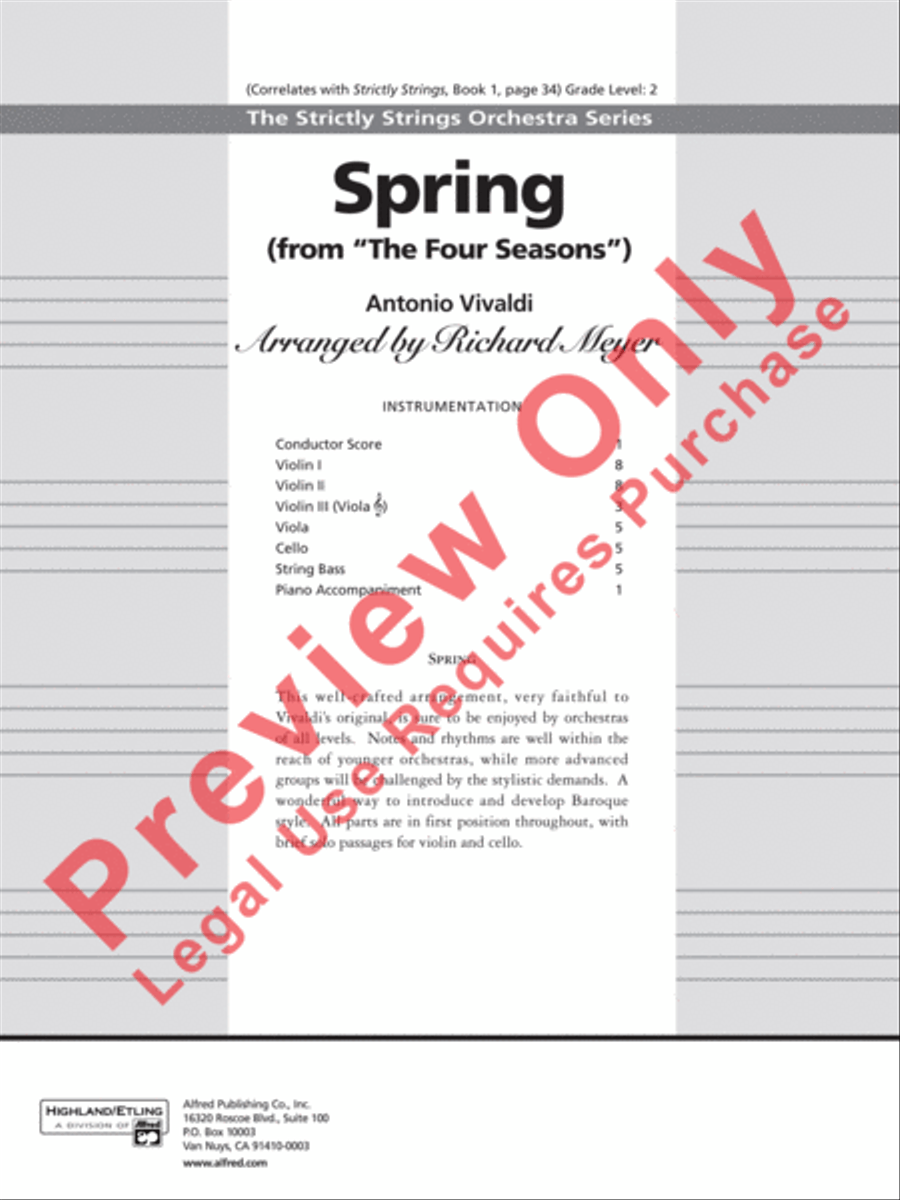 Spring Spring String Orchestra scores gallery preview page 2