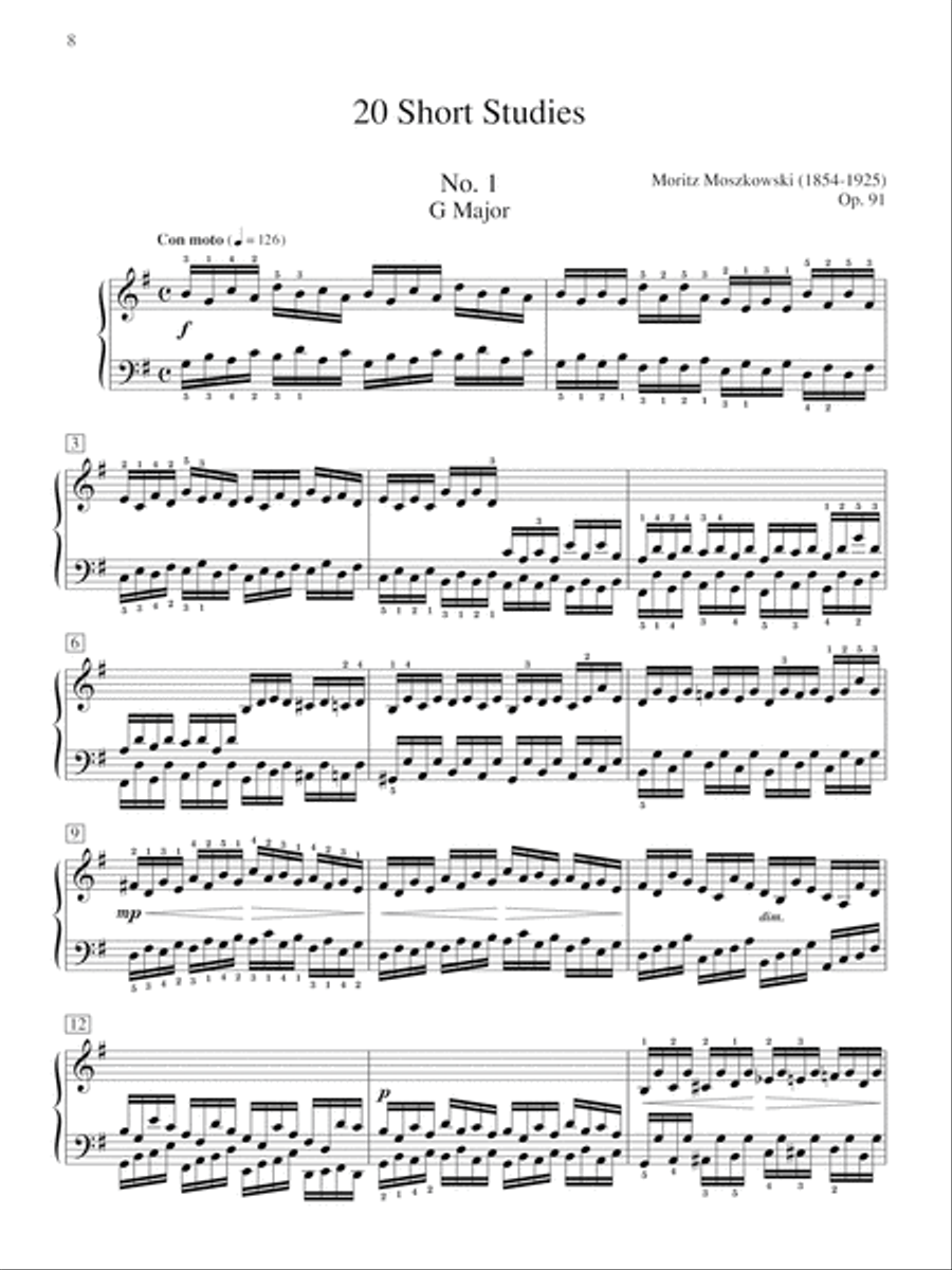 Moszkowski -- 20 Short Studies, Op. 91 Piano Method scores gallery preview page 6