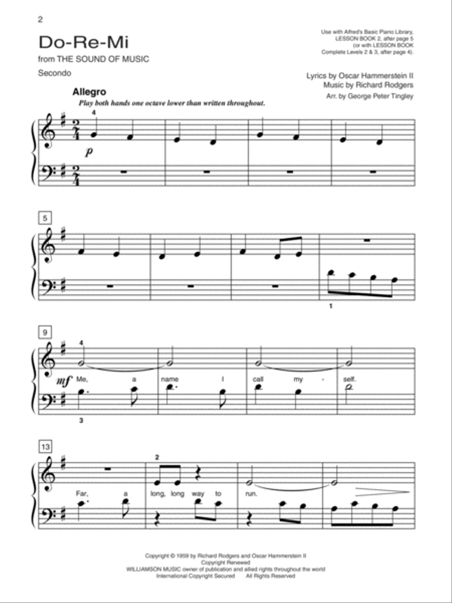 Alfred's Basic Piano Course Top Hits! Duet Book, Book 2 Piano Method scores gallery preview page 3