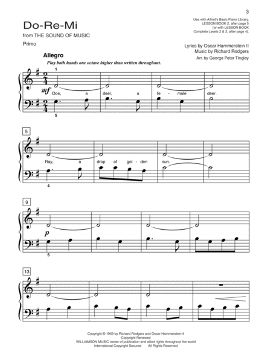 Alfred's Basic Piano Course Top Hits! Duet Book, Book 2 Piano Method scores gallery preview page 4