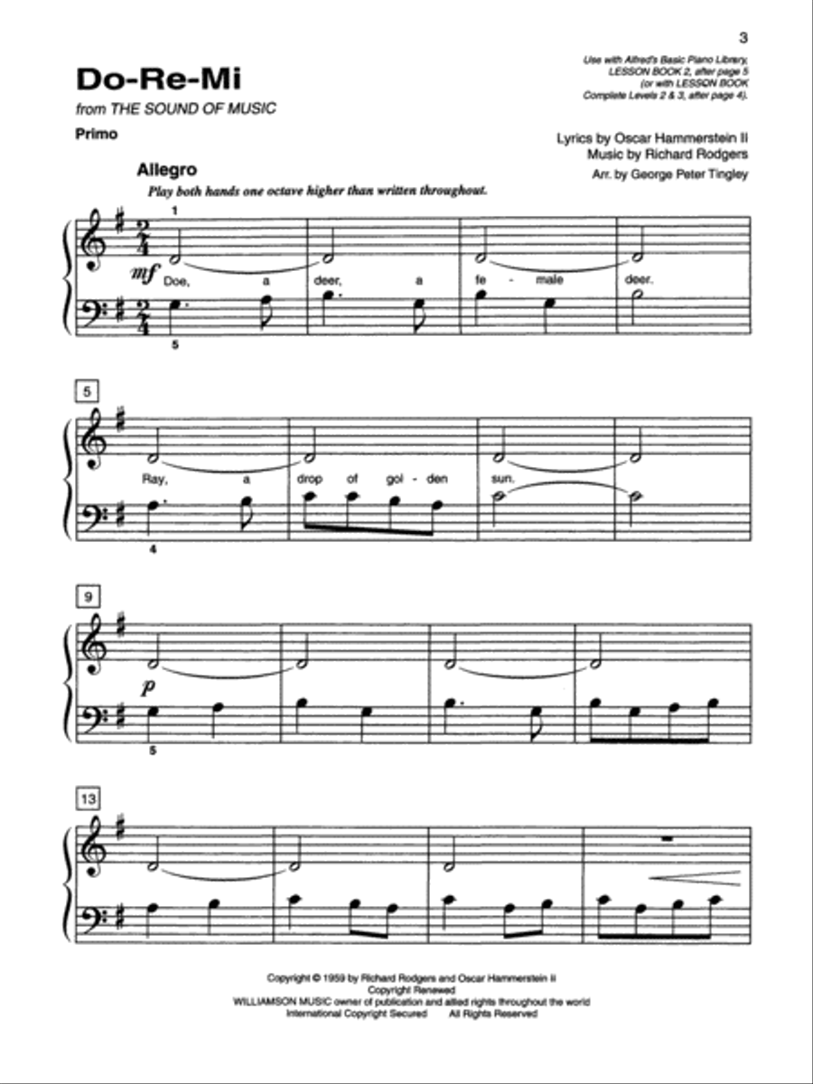 Alfred's Basic Piano Course Top Hits! Duet Book, Book 2 Piano Method scores gallery preview page 6