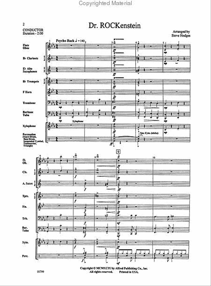 Dr. ROCKenstein Dr. ROCKenstein Concert Band scores gallery preview page 10