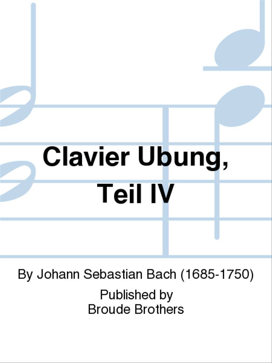 [Vierter Theil der] Clavier Ubung Harpsichord scores gallery preview page 1