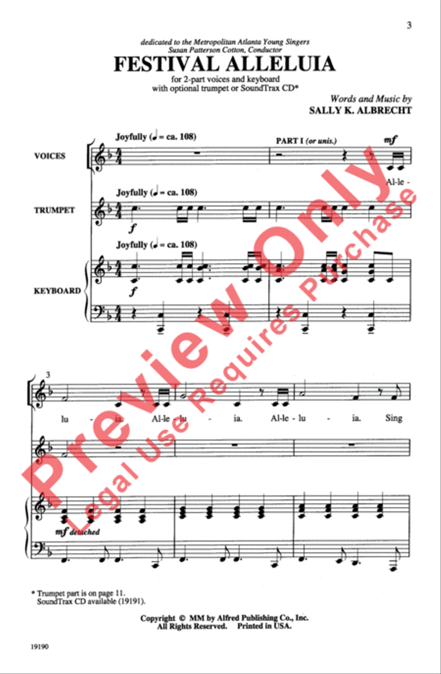 Festival Alleluia Festival Alleluia Choir scores gallery preview page 2