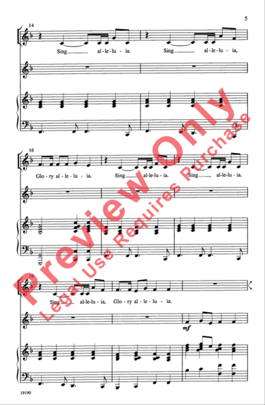 Festival Alleluia Festival Alleluia Choir scores gallery preview page 4