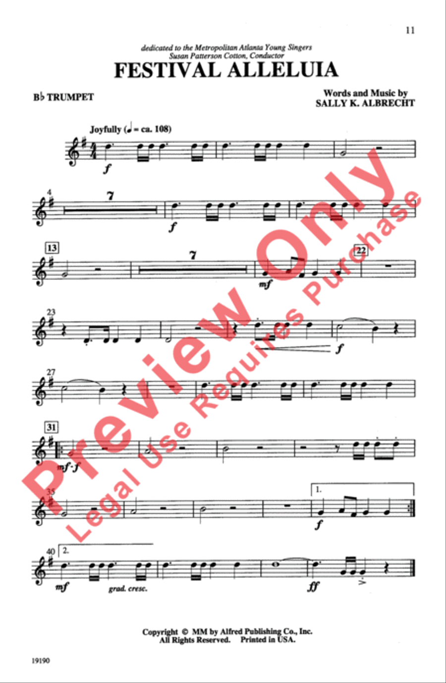 Festival Alleluia Festival Alleluia Choir scores gallery preview page 10