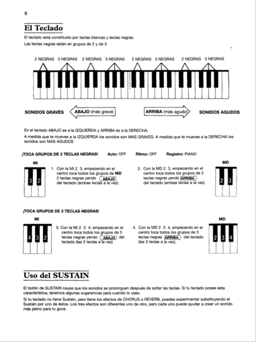 Basix: Electronic Keyboard Method (Spanish Edition) Electronic Keyboard scores gallery preview page 3
