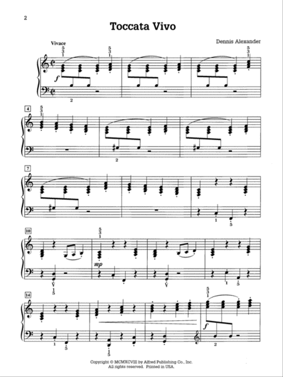 Toccata Vivo Toccata Vivo Piano Solo scores gallery preview page 2