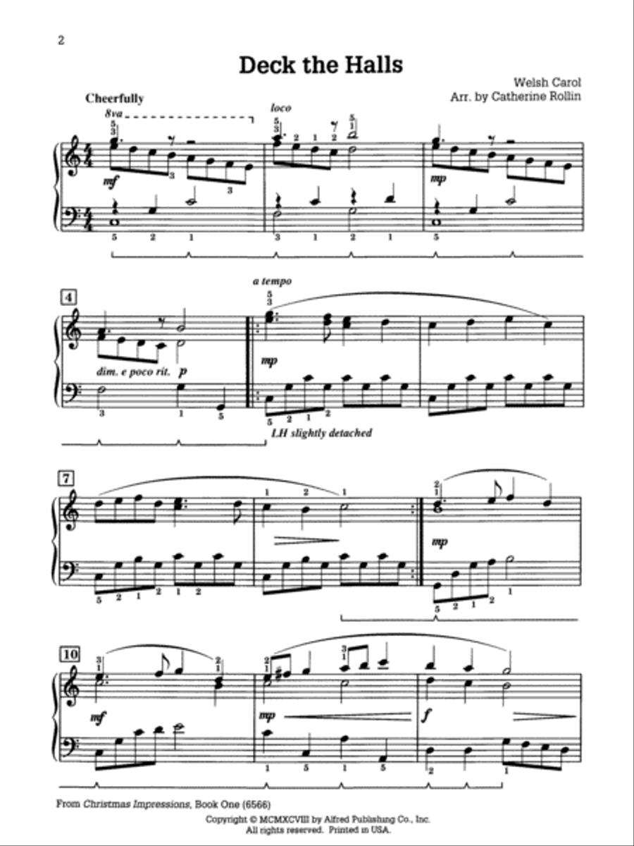 Deck the Halls Piano Solo scores gallery preview page 2