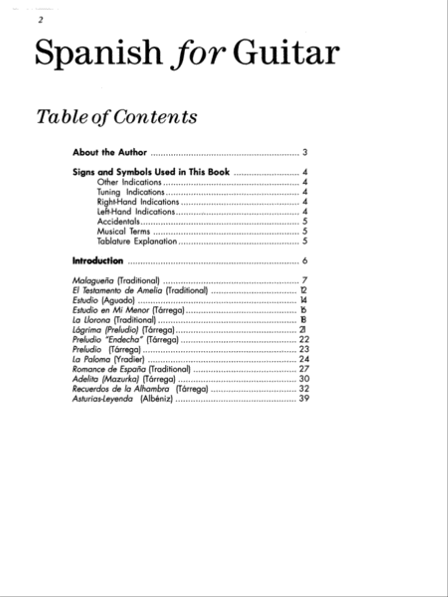 Spanish for Guitar - Masters in Tab Classical Guitar scores gallery preview page 2