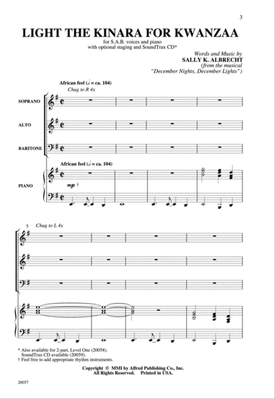 Light the Kinara for Kwanzaa Choir scores gallery preview page 2