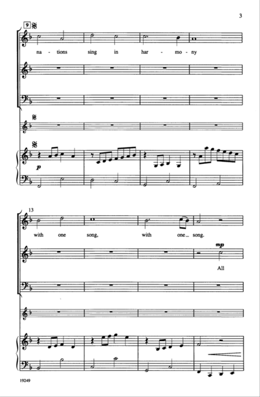 Peace Canon Choir scores gallery preview page 3