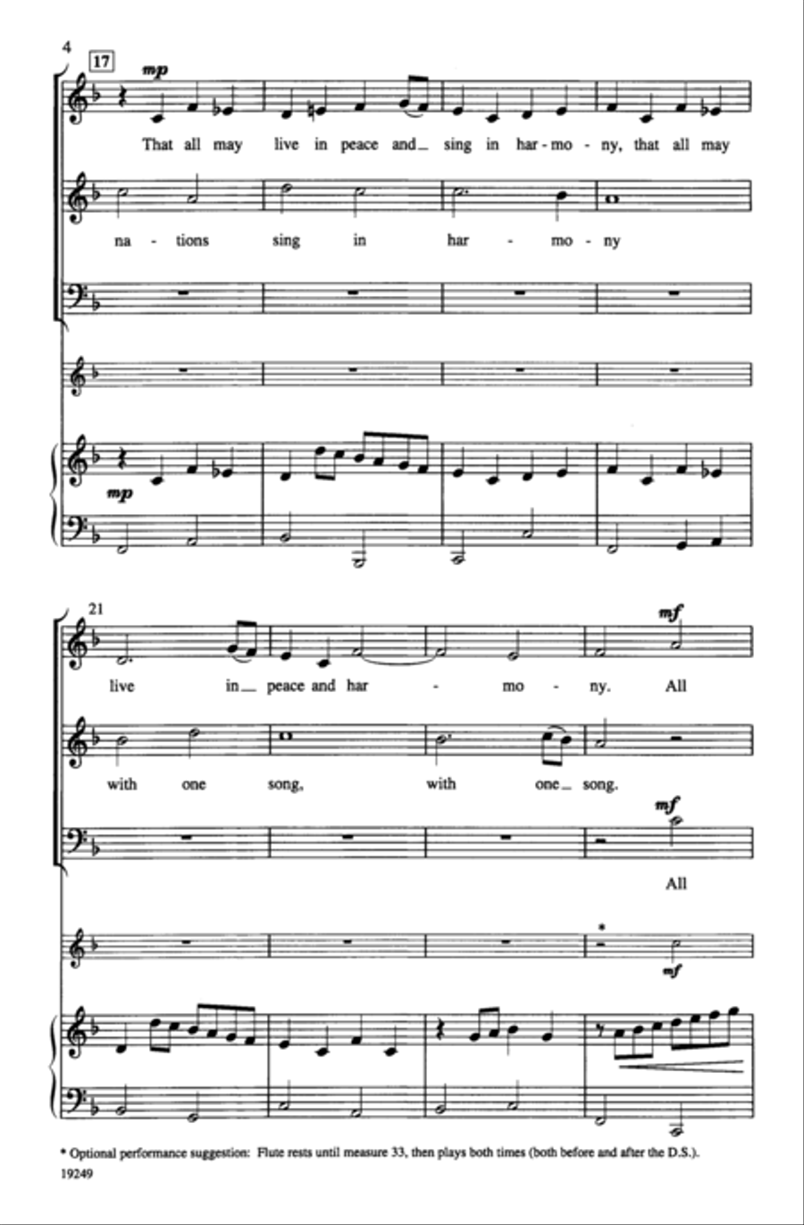 Peace Canon Choir scores gallery preview page 4