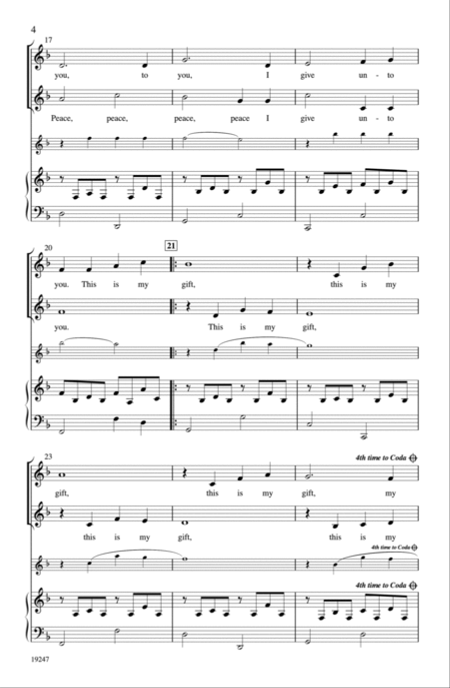 Peace I Leave with You Peace I Leave with You 2-Part scores gallery preview page 4