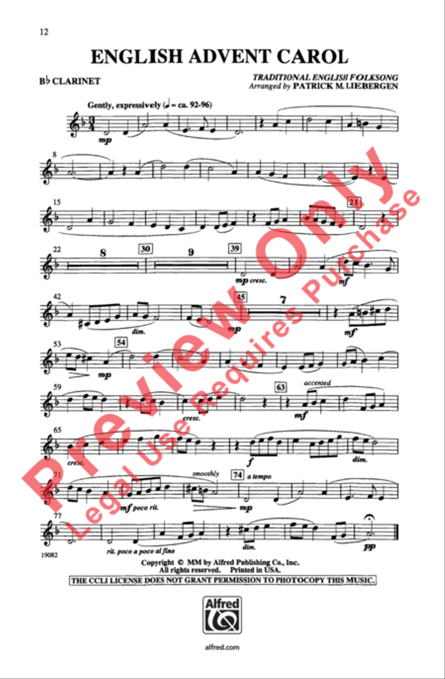 English Advent Carol English Advent Carol 3-Part scores gallery preview page 12