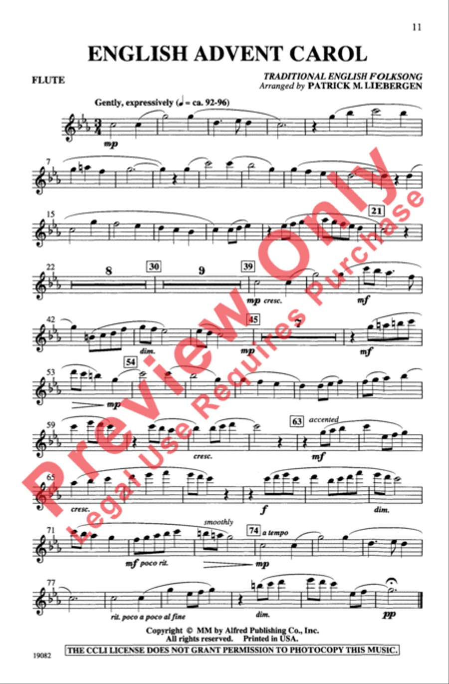 English Advent Carol English Advent Carol 3-Part scores gallery preview page 11