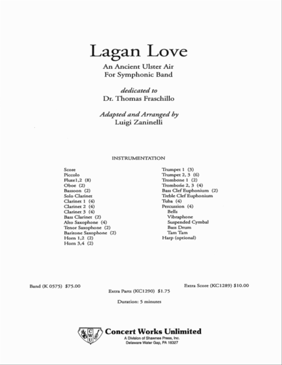 Lagan Love Full Score Lagan Love Full Score Score scores gallery preview page 1