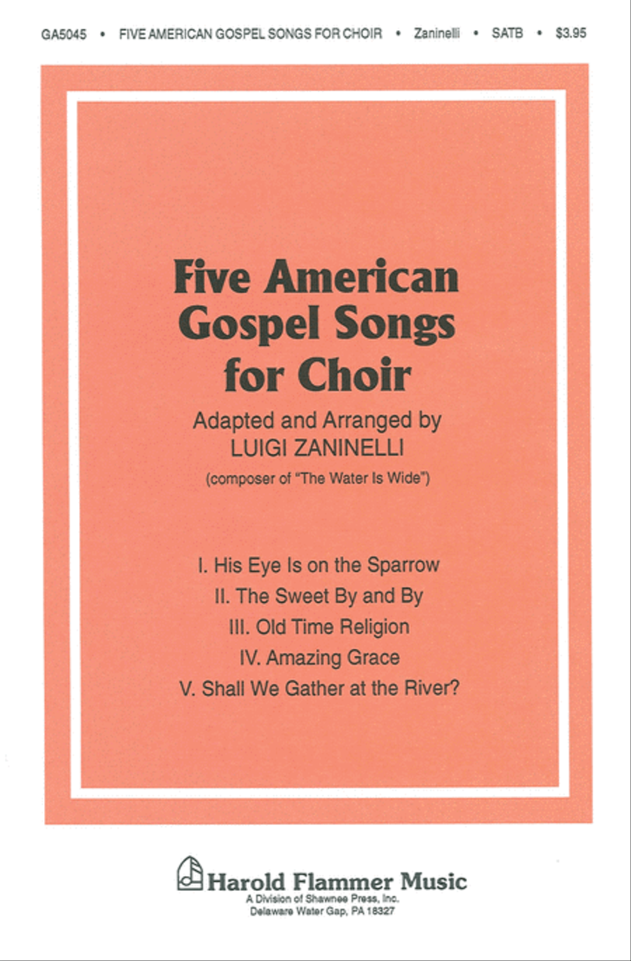 Five American Gospel Songs 4-Part scores gallery preview page 1