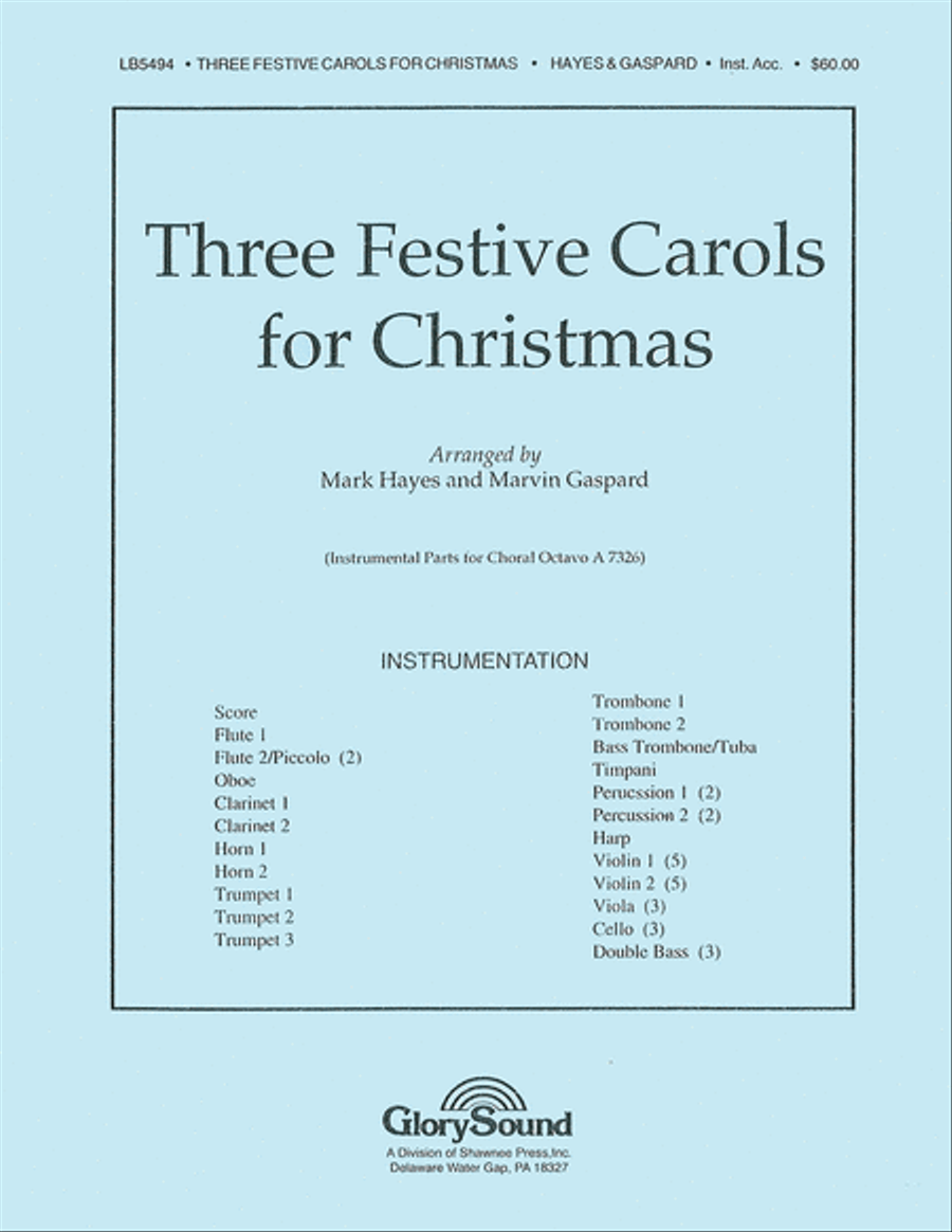 Three Festive Carols for Christmas Choir scores gallery preview page 1
