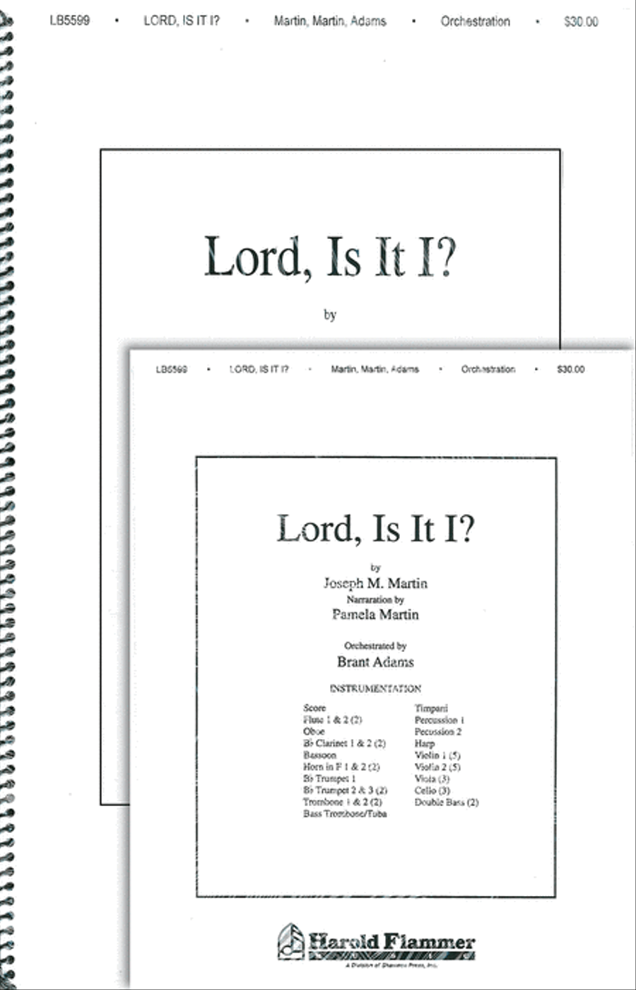Lord, Is It I? (from Song of the Shadows) Choir scores gallery preview page 1