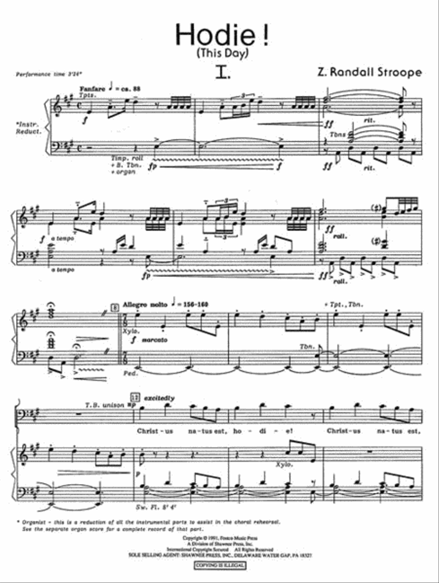 Hodie! (This Day) 4-Part scores gallery preview page 2