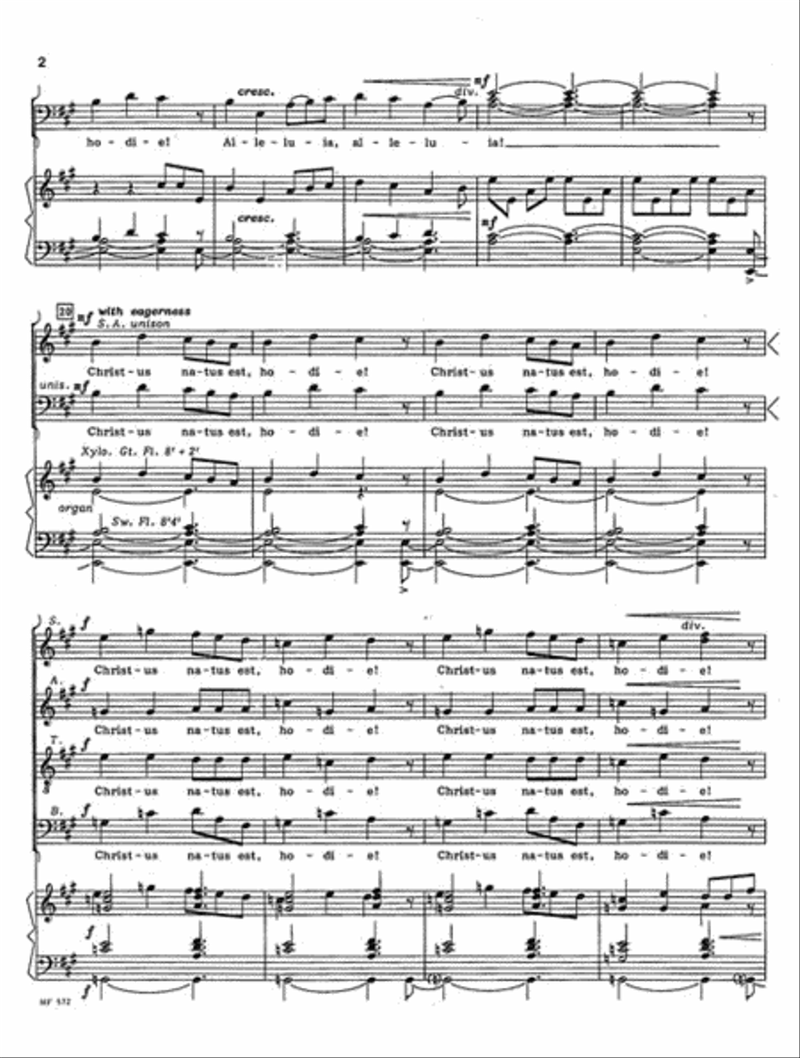 Hodie! (This Day) 4-Part scores gallery preview page 3