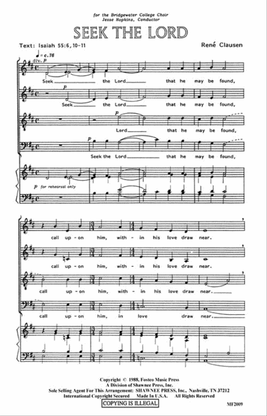 Seek the Lord Seek the Lord Divisi scores gallery preview page 2