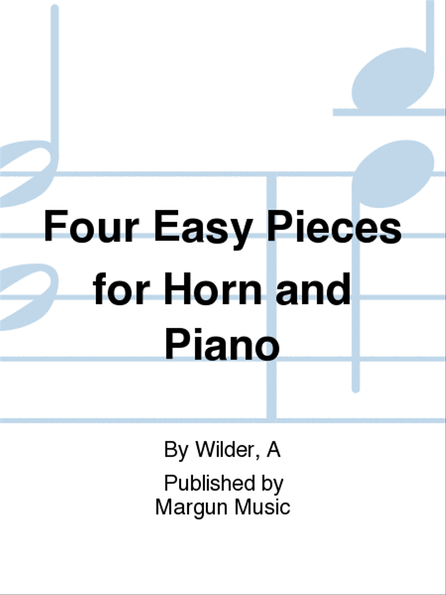 Four Easy Pieces for Horn and Piano Horn scores gallery preview page 1