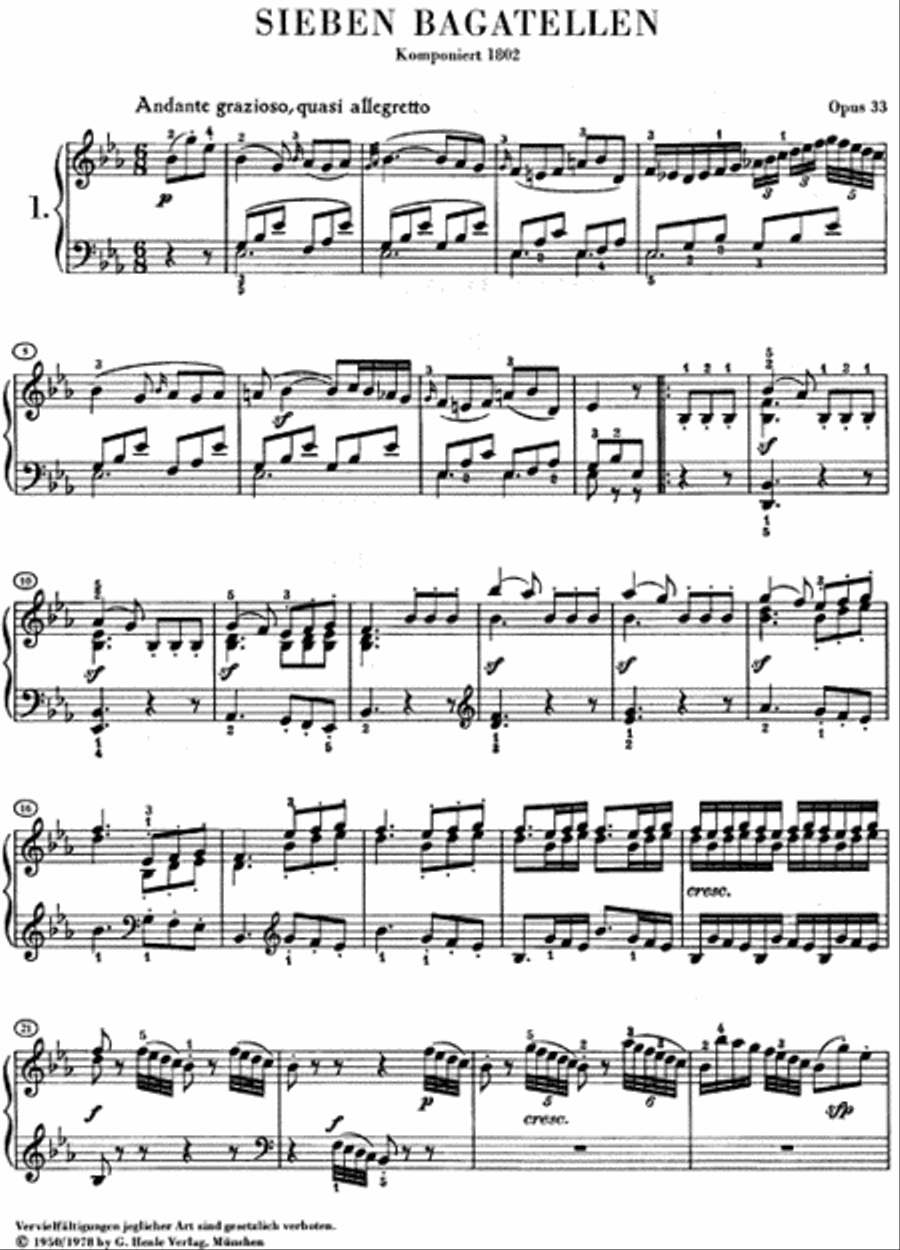 7 Bagatelles Op. 33 Piano Solo scores gallery preview page 2