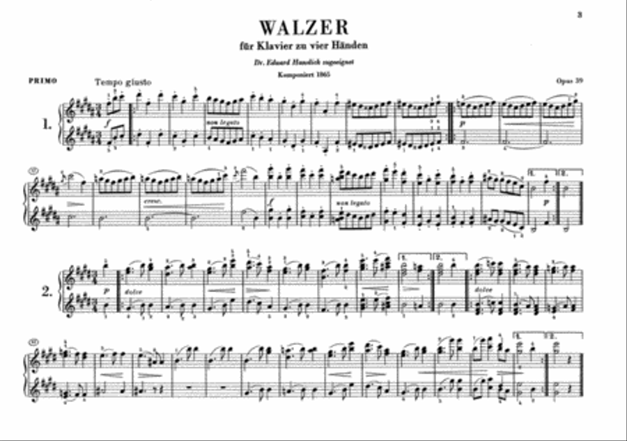 Waltzes Op. 39 Waltzes Op. 39 Piano Solo scores gallery preview page 3