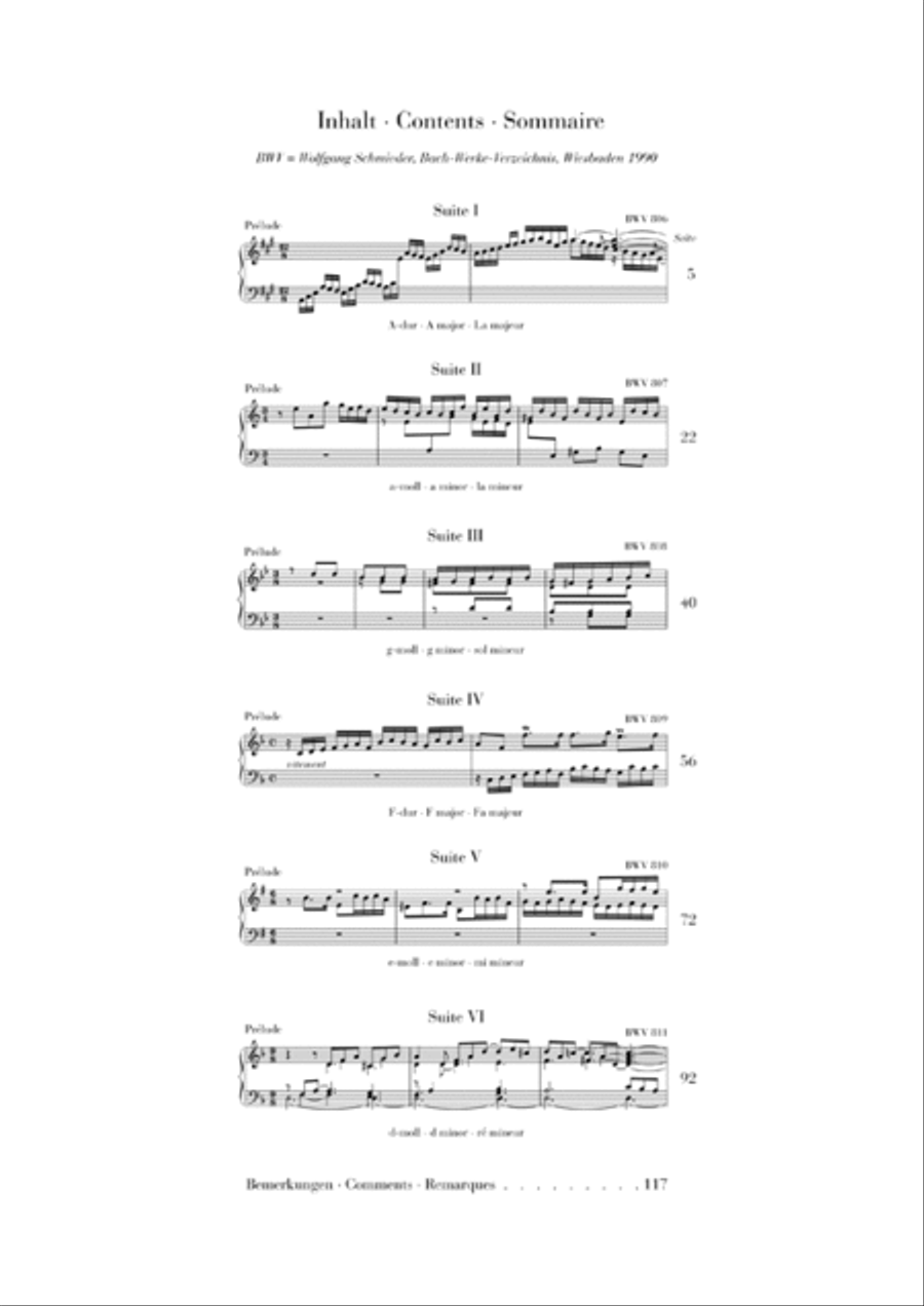 English Suites BWV 806-811 Piano Solo scores gallery preview page 2