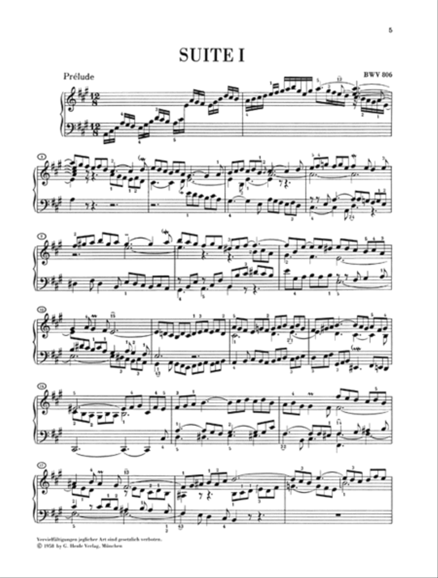 English Suites BWV 806-811 Piano Solo scores gallery preview page 3