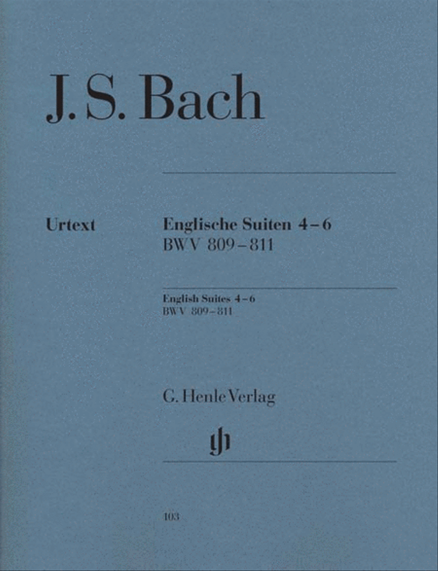 English Suites 4-6 BWV 809-811 Piano Solo scores gallery preview page 1
