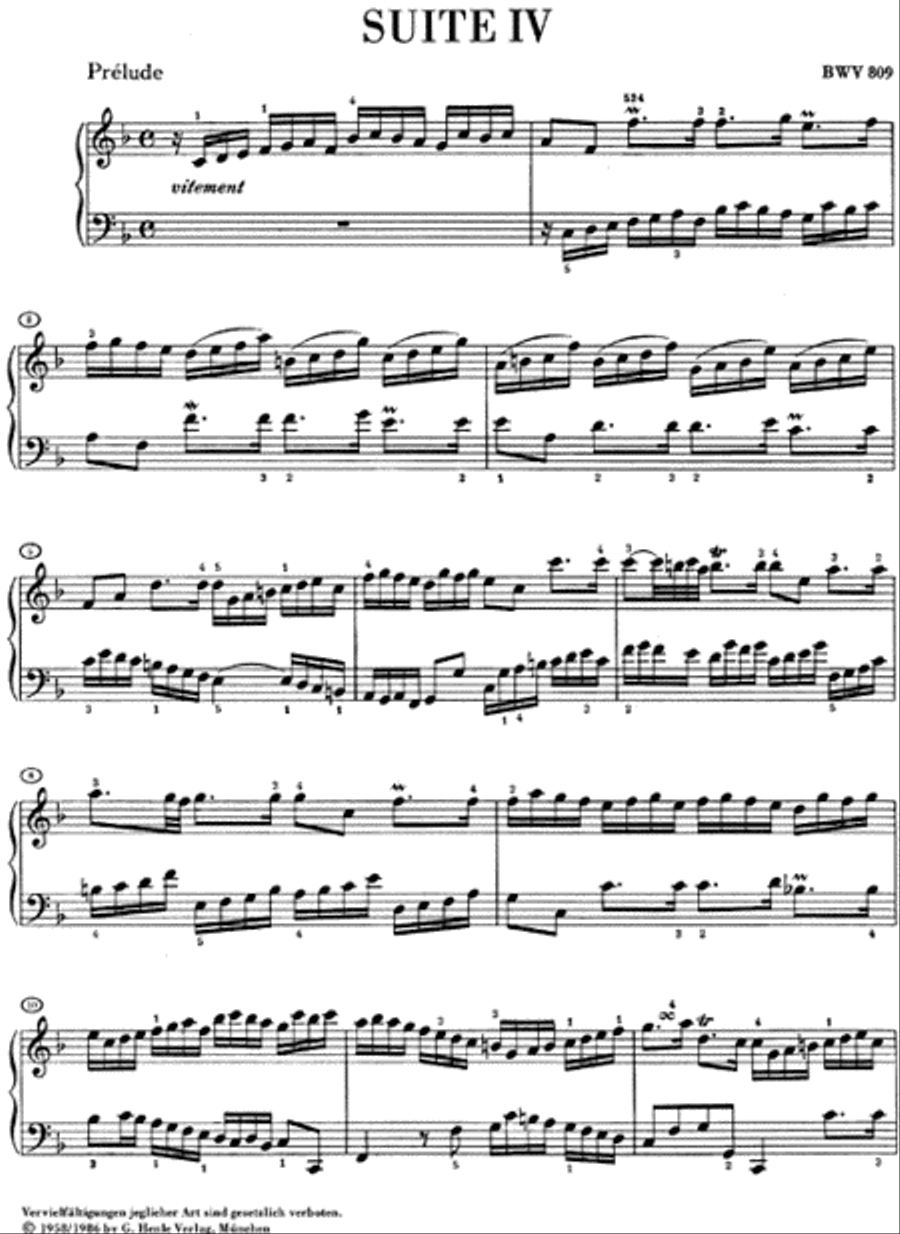 English Suites 4-6 BWV 809-811 Piano Solo scores gallery preview page 2