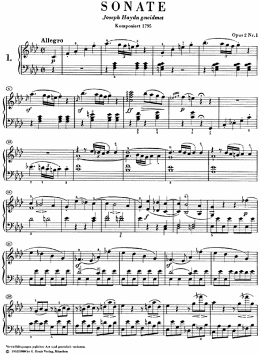 Piano Sonata No. 1 in F Minor, Op. 2 Piano Solo scores gallery preview page 2