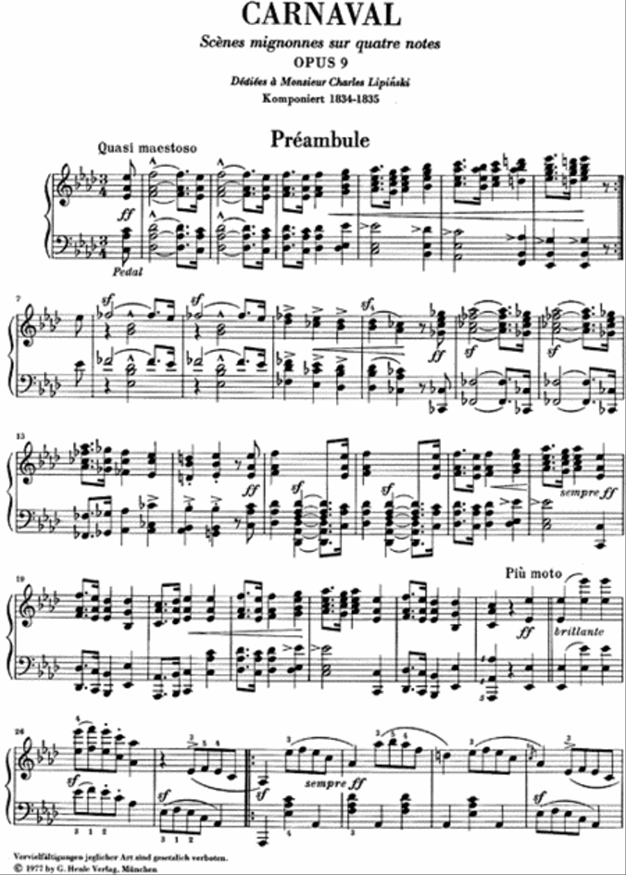 Carnaval Op. 9 Piano Solo scores gallery preview page 2