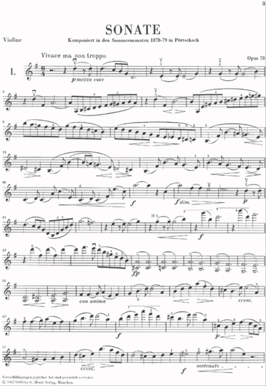 Sonatas for Piano and Violin Violin Solo scores gallery preview page 4