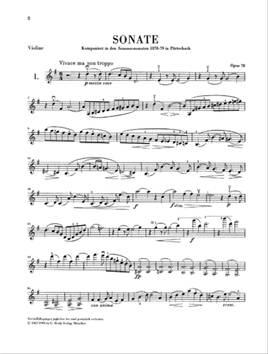 Sonatas for Piano and Violin Violin Solo scores gallery preview page 5