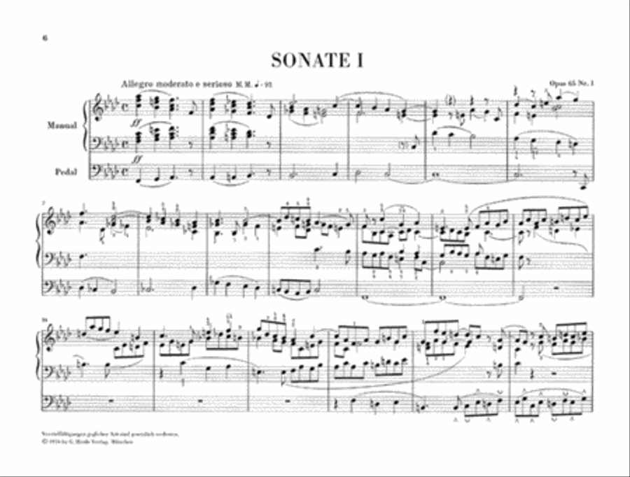 Organ Sonatas Op. 65