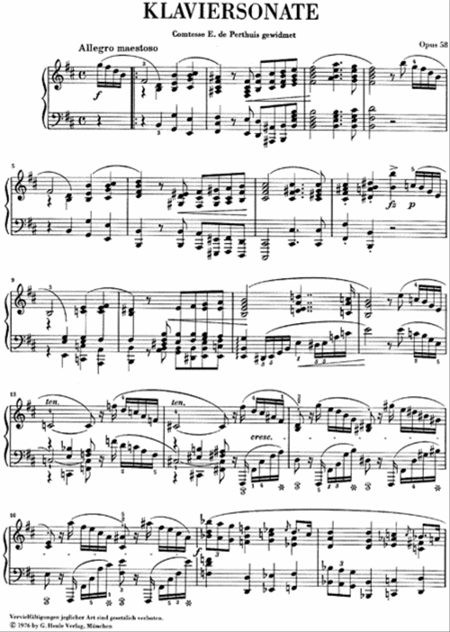 Piano Sonata B minor Op. 58 Piano Solo scores gallery preview page 2