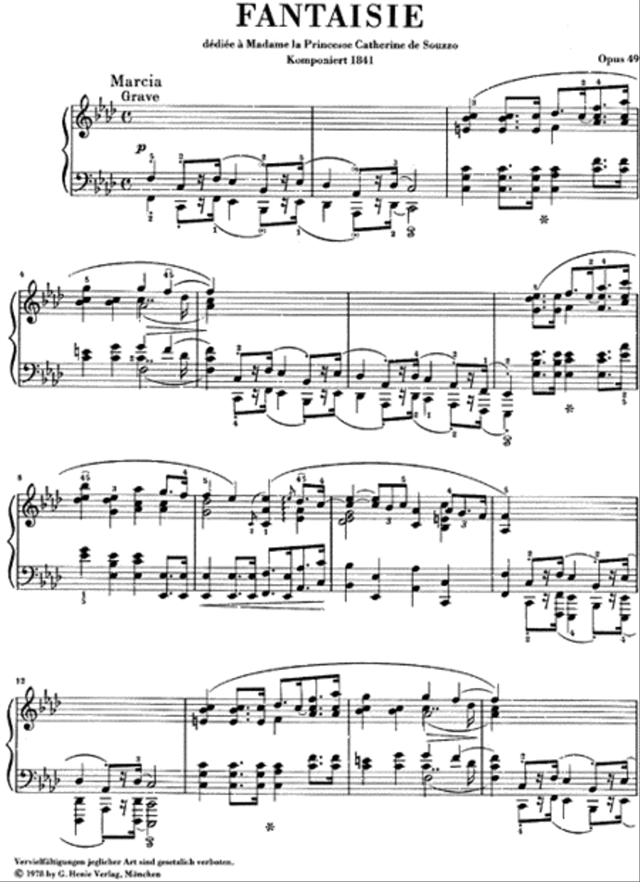 Fantasy in F minor Op. 49 Piano Solo scores gallery preview page 2