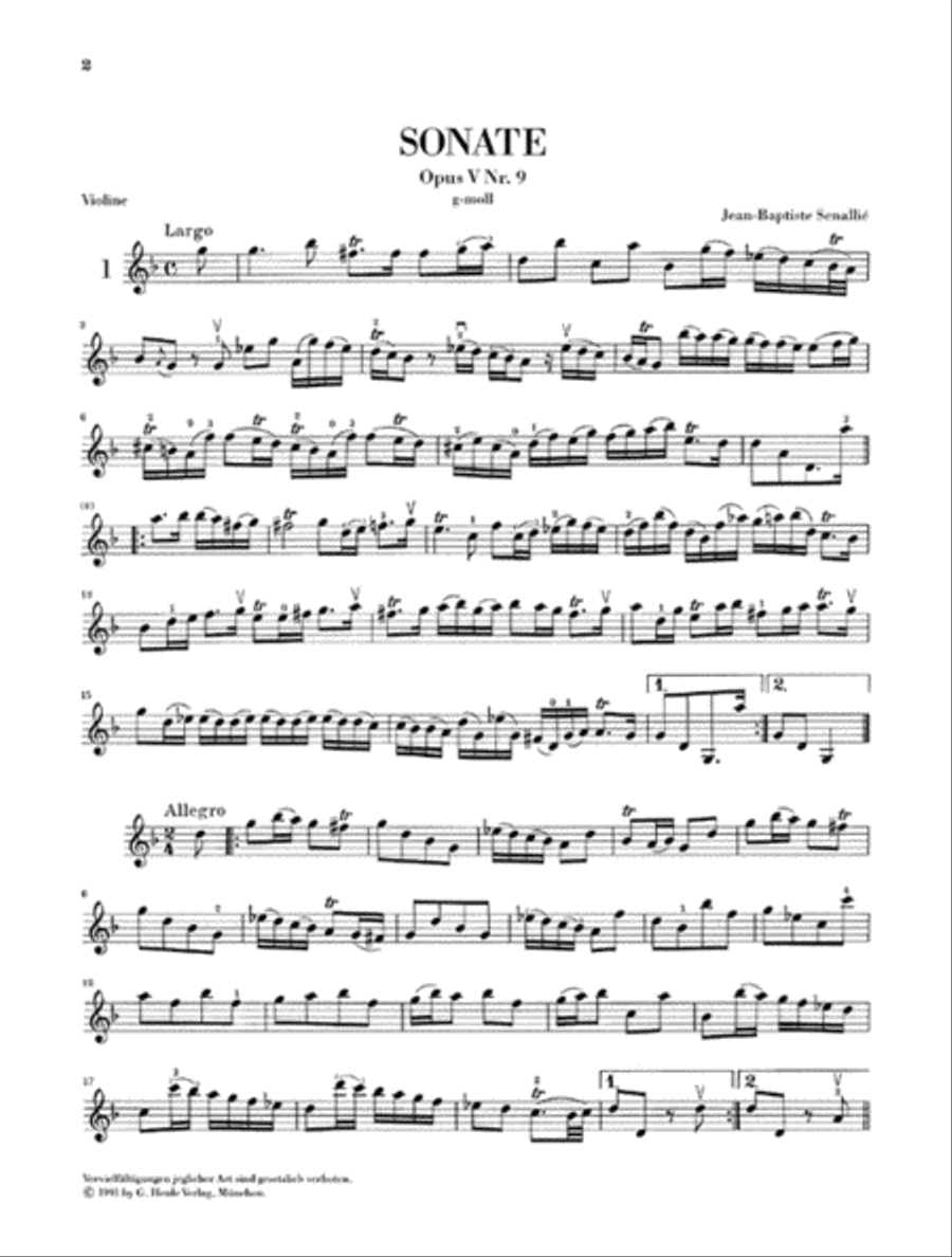 French Violin Music of the Baroque Era – Volume I