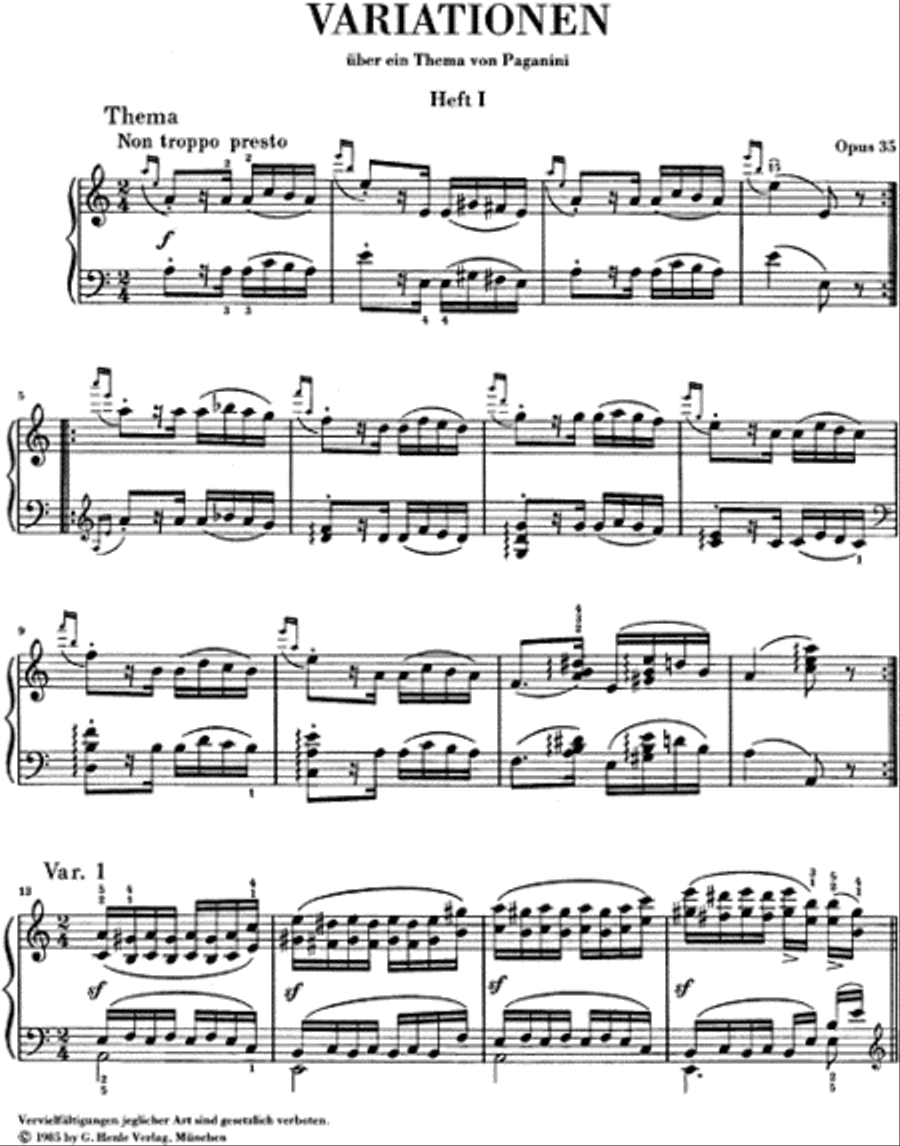 Paganini-Variations Op. 35 Piano Solo scores gallery preview page 2