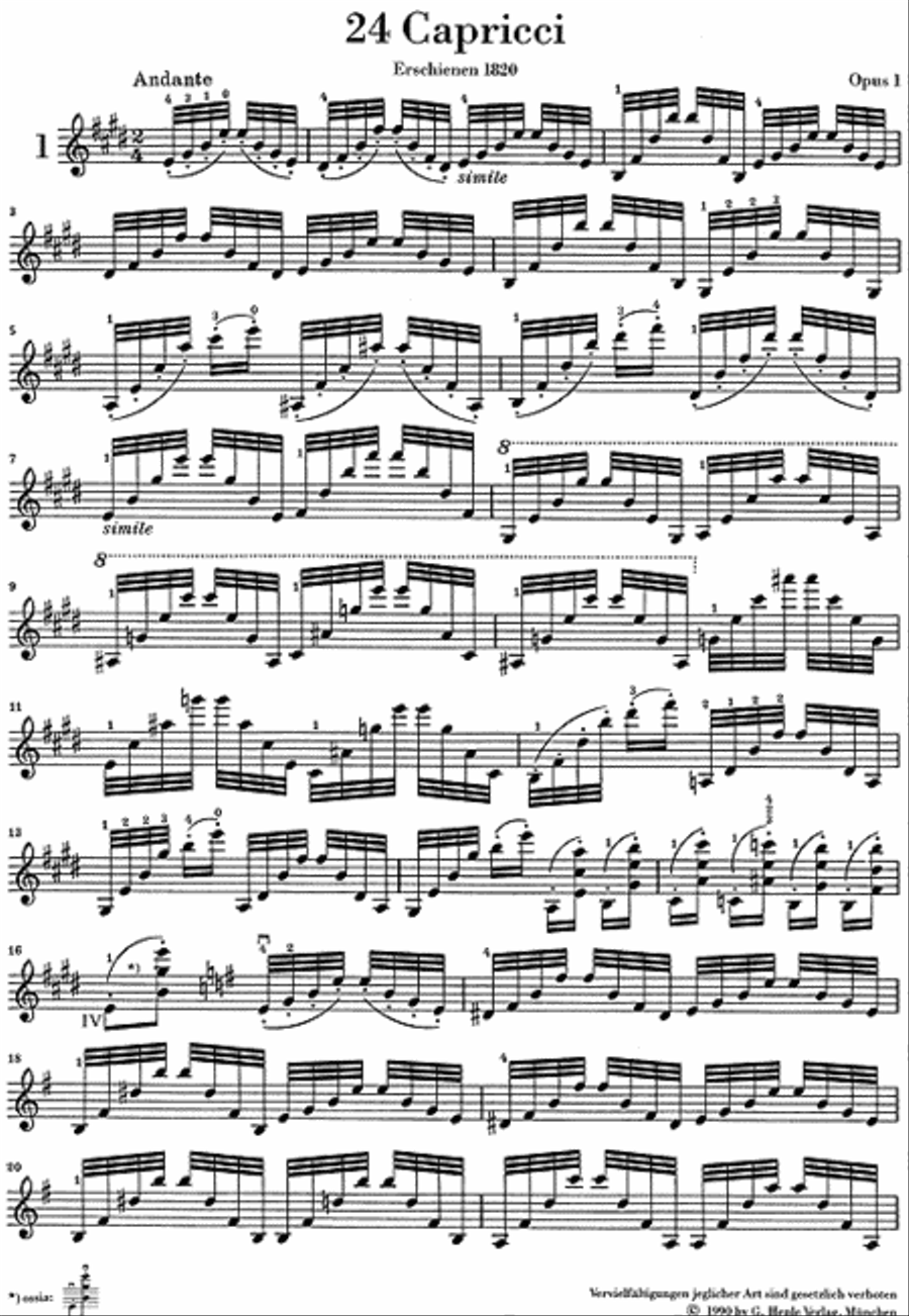 24 Capricci Op. 1 24 Capricci Op. 1 Violin Solo scores gallery preview page 2